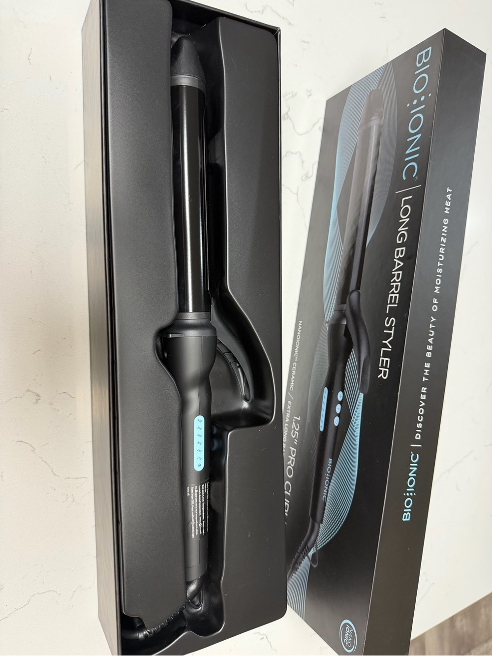 Bio Ionic long barrel 1.25in curling iron